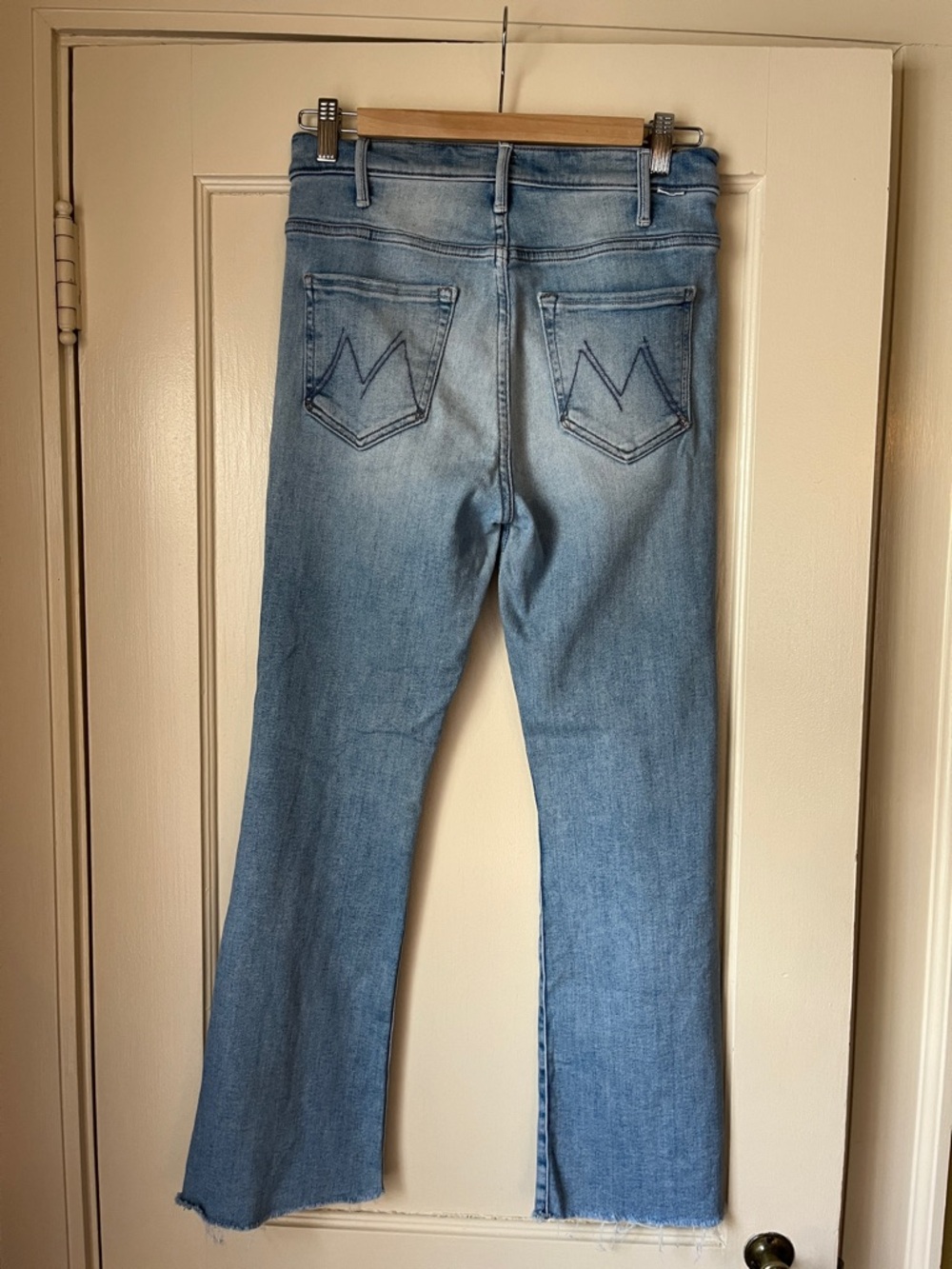 MOTHER Light Blue Cropped Ankle Jeans